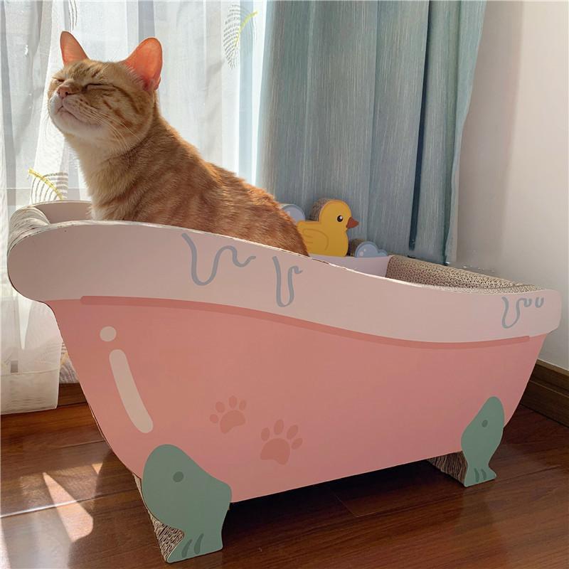 Duckling Bathtub Shape Cat Scratcher